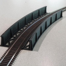 ho scale curved bridge architecture 3d print model - Mito3D