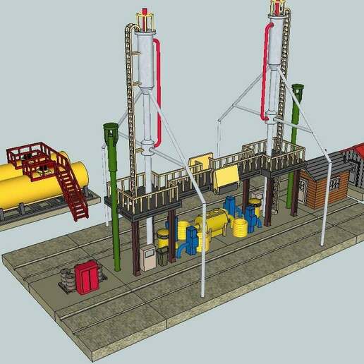 ho scale diesel refueling station buildings_structures 3D print model - Mito3D