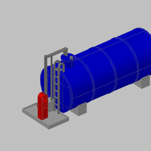 ho scale diesel tank architecture fuel gasoline 3d print model - Mito3D