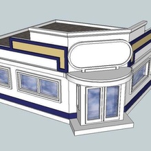 ho scale diner architecture buildings structures 3d print model - Mito3D
