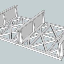 ho scale double bridge 375 inches 3d print model - Mito3D
