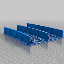ho scale double curved bridge 22-245 architecture buildings structures 3d print model - Mito3D