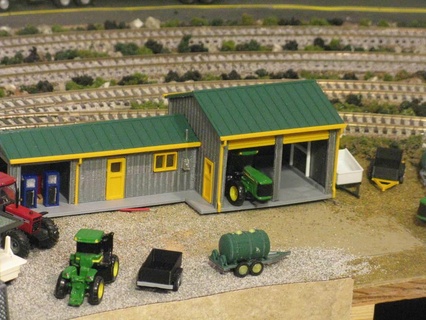 ho scale farm tractor trailer service sales buildings structures achitecture house 3d print model - Mito3D