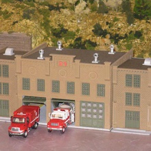 ho scale fire station architecture buildings structures 3d print model - Mito3D