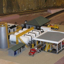 ho scale fuel distribution facility architecture buildings structures 3d print model - Mito3D