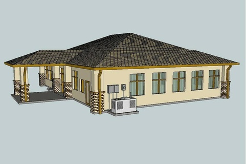 ho scale health clinic small hospital buildings structures achitecture house 3d print model - Mito3D