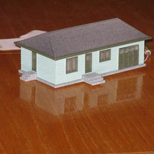 à l'échelle ho de la maison ouvre-porte garage l'architecture les bâtiments des structures 3d print model - Mito3D