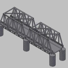 ho escala puente de hierro la arquitectura ponte scala oh fiume ferro trenini lima 3d print model - Mito3D