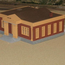 ho scale library architecture buildings structures 3d print model - Mito3D