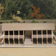 ho escala madeira serrada Jardim arquitetura edifícios estruturas 3d print model - Mito3D