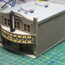 ho scale main street - theater architecture buildings structures 3d print model - Mito3D