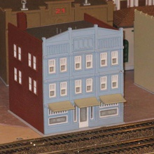 ho scale main street three architecture buildings structures 3d print model - Mito3D