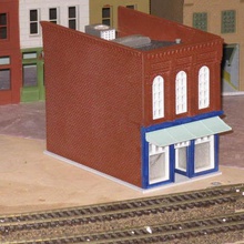 ho scale main street two architecture buildings structures 3d print model - Mito3D