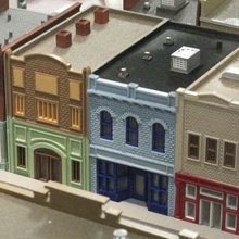 ho ölçek ana sokak mimari binalar yapılar 3d print model - Mito3D