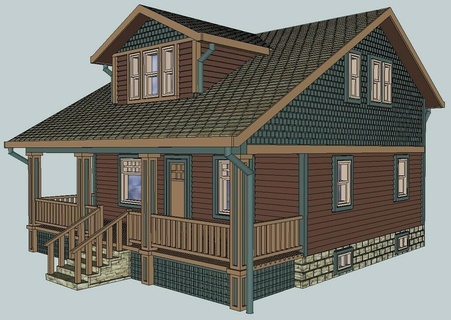 échelle moderne maison 144 3d print model - Mito3D