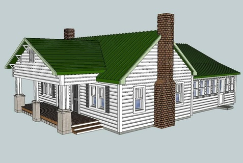 ho escala norton casa edifícios estruturas arquitetura 3d print model - Mito3D