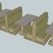 ho scale restaurant furniture architecture buildings structures 3d print model - Mito3D