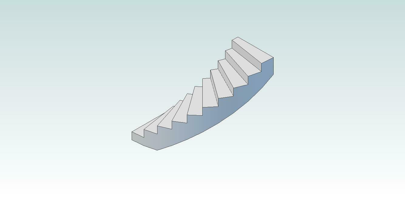 ho escala espiral Escadaria 3D print model - Mito3D