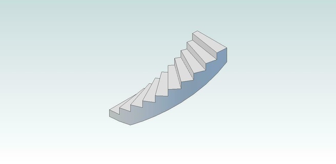 ho escala espiral Escadaria 3d print model - Mito3D