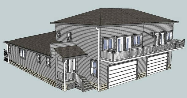 ho escala st George cais duplex edifícios estruturas arquitetura casa 3d print model - Mito3D