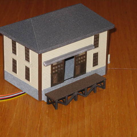 ho scale trackside warehouse architecture buildings structures 3D print model - Mito3D