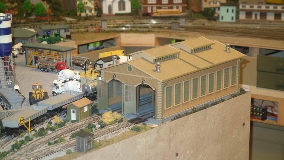 ho scale two stall heritage engine house buildings structures achitecture 3d print model - Mito3D