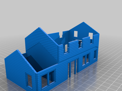 ho escala walton tv casa edificios estructuras 3d print model - Mito3D