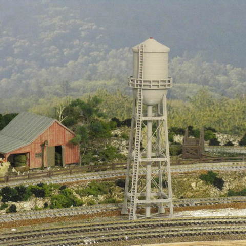 ho scale water tower architecture buildings structures 3D print model - Mito3D