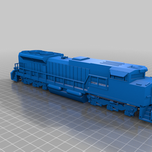 ho sd70ace alimentado trem motor passatempo 3d print model - Mito3D