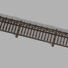ho boyut bariyer tren iskele ölçek sncf platform kapı gönderiler 3d print model - Mito3D