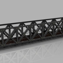 ho goujon pont de l'architecture accessoires la passerelle rc chemin fer modelism rythme diorama des colombages 3d print model - Mito3D