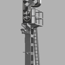 ho traffic light post sncf signage train rail model flare signpost 3d print model - Mito3D