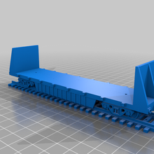 ho train 40ft flat car hobby 3d print model - Mito3D