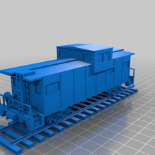 ho tren Genişletilmiş görünüm Caboose hobi 3d print model - Mito3D