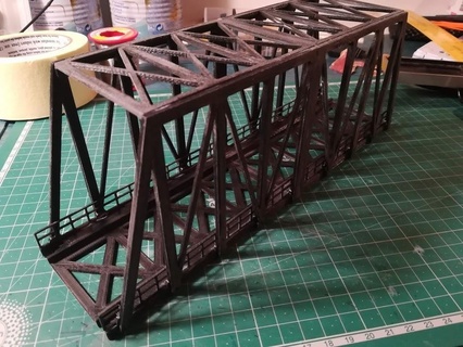 ho truss bridge - 28cm x 7cm buildings structures achitecture house 3d print model - Mito3D