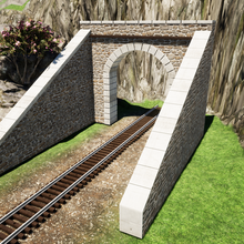 ho tunnel entrance architecture diorama pace modelism railway rc gateway bridge accessories passage 3d print model - Mito3D