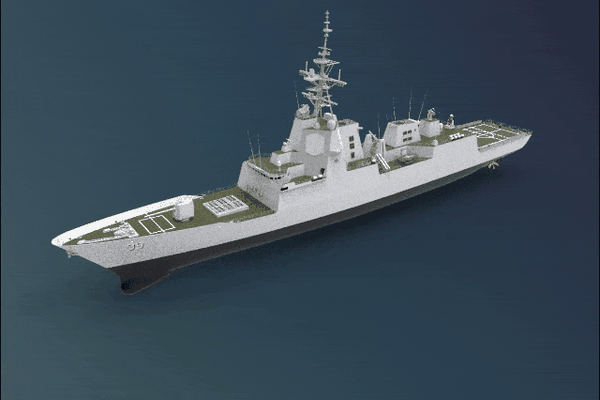 hobart classe distruttore fregata corvetta marino nave barca yacht militare guerra aeromobili 3d print model - Mito3D