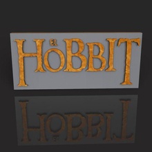 Hobbit 3d Logo Kunst elhobb Fan Art Skulptur Design Modellieren Produkt Tolkien Theringsman Herr Ringe Film Buch Zeichen digital3d 3d print model - Mito3D