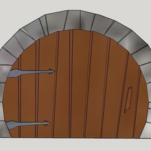 hobbit atrappe porta in miniatura modello 3d print model - Mito3D
