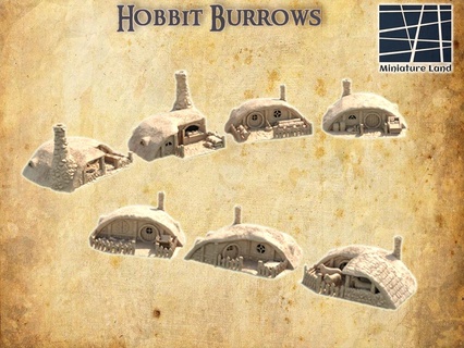 Hobbit tane 28 mm tavolo terreno Casa rpg dnd cittadina medievale supportoFree vecchio calcolo struttura giocabile interni modulare 28mm 25mm 15mm gioco guerra 3d print model - Mito3D