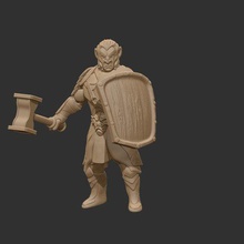 hobgoblin martelo escudo jogo jogos humanóide duendes dnd em miniatura d&d 3d print model - Mito3D
