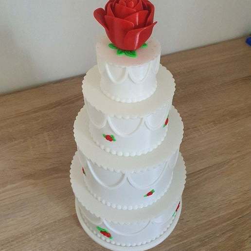 gâteau mariage 3D print model - Mito3D