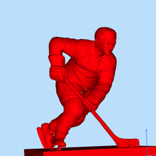 joueur de hockey le numéro 9 art personnes sls sla mjpeg mjp mjolnir fixe terrain prêt dlp 3d slash 3dpritable 3dmodel 3d print model - Mito3D