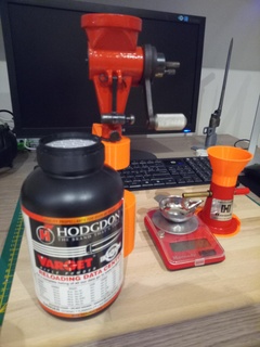 hodgdon adapter powder measure lyman reloading bullet 3d print model - Mito3D