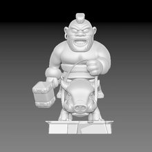 domuz binicisi clash royale oyun hogrider oyuncak 3d print model - Mito3D