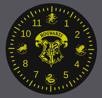 hogwarts clock harry potter house 3d print model - Mito3D