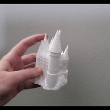 Hogwarts stil kale yüzük Kutu takı düğün teklif elmas depolama Harry çömlekçi kule modelleme kayalar 3d print model - Mito3D