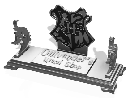 hogwarts wand stand base harry potter wizard mount holder modular house legacy 3d print model - Mito3D