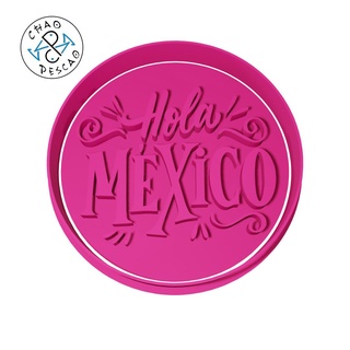 hola xico - mexican stamp 5 cookie cutter fondant polymer clay baking party mexico viva que chido cinco de mayo andale wey saludos mis cuates 3d print model - Mito3D