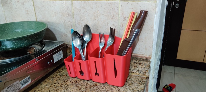 hold spoons - simple beautiful cutlery holder 3d print model - Mito3D